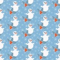 Cute Christmas pattern with snowman