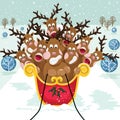 Cute Christmas Reindeer Royalty Free Stock Photo