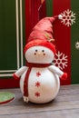 a cute Christmas snowman vertical composition Royalty Free Stock Photo