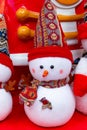 a cute Christmas snowman at vertical composition Royalty Free Stock Photo