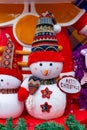 a cute Christmas snowman at vertical composition Royalty Free Stock Photo