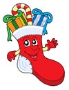 Cute Christmas sock with gifts