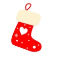 Cute Christmas Socks set illustration, vector Royalty Free Stock Photo