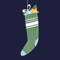 Cute christmas stocking full of small gifts