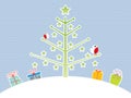 Cute Christmas tree background Royalty Free Stock Photo