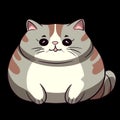 Cute chubby goofy cat Royalty Free Stock Photo