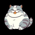 Cute chubby goofy cat Royalty Free Stock Photo