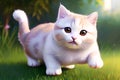 Cute Chubby Cat, Generative AI Royalty Free Stock Photo