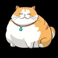 Cute chubby goofy cat Royalty Free Stock Photo