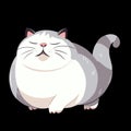 Cute chubby goofy cat Royalty Free Stock Photo