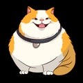 Cute chubby goofy cat Royalty Free Stock Photo