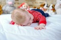 Cute chubby little baby with happy smile Royalty Free Stock Photo