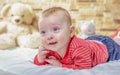 Cute chubby little baby with a happy smile Royalty Free Stock Photo