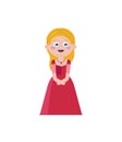 Cute cinderella in red dress. Royalty Free Stock Photo