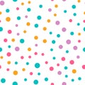 Cute circle seamless pattern on white background