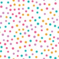 Cute circle seamless pattern on white background