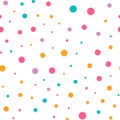 Cute circle seamless pattern on white background