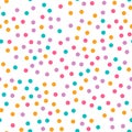 Cute circle seamless pattern on white background