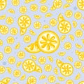 cute citrus cartoon seamless pattern