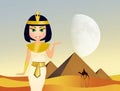 Cute Cleopatra queen cartoon