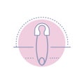 cute clothespin hook isolated icon