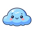 Cute Cloud Icon in Cartoon Style Royalty Free Stock Photo