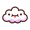 Cute Cloud Icon in Cartoon Style Royalty Free Stock Photo
