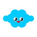 Cute Cloud isolated. funny clouds cartoon style. kids character. Childrens style