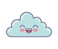 Cute cloud kawaii face