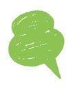 Cute cloud shaped speech bubble Royalty Free Stock Photo
