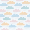 Cute clounds seamless pattern