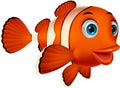 Cute clown fish cartoon Royalty Free Stock Photo