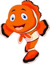 Cute clown fish cartoon