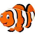 Cute clown fish cartoon Royalty Free Stock Photo