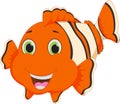 Cute clown fish cartoon Royalty Free Stock Photo