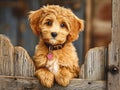 a cute cockerpoo dog Royalty Free Stock Photo