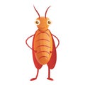 Cute cockroach icon, cartoon style
