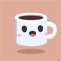 cute coffe cup illustration. coffe cup kawaii Royalty Free Stock Photo