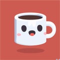 cute coffe cup illustration. coffe cup kawaii Royalty Free Stock Photo