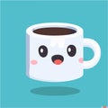 cute coffe cup illustration. coffe cup kawaii Royalty Free Stock Photo