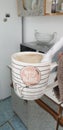 Cute coffee cup for easter with cappuccino and sweet tagline: you are mine - bunny rabbit image