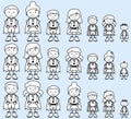 Cute Collection of Diverse Stick Figure Superheroes or Superhero Families