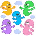 Cute color ghosts