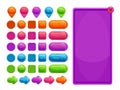 Cute colorful abstract assets for game or web design.