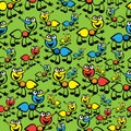 Cute colorful ants seamless pattern Royalty Free Stock Photo