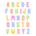 Cute colorful bold Font and Alphabet