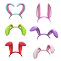 Cute colorful bunny ears decor. Royalty Free Stock Photo