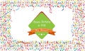 Cute Colorful confetti and streamers. Background. Illustrated vector