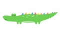 Cute colorful crocodile childish drawing adorable