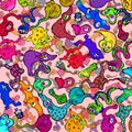 Funny Cartoon Microscopic Doodle Organisms